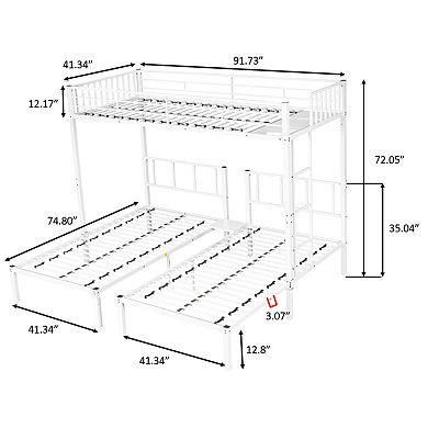 Merax Triple Twin Bunk Bed