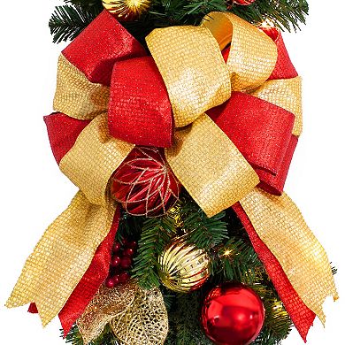 26 Inch Madison Pre-lit Christmas Staircase Swag