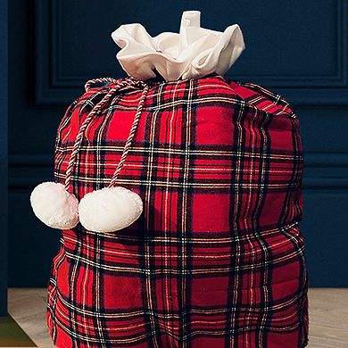Santa Bag Plaid 20" x 28"