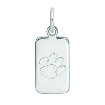 LogoArt Sterling Silver Clemson Tag Pendant