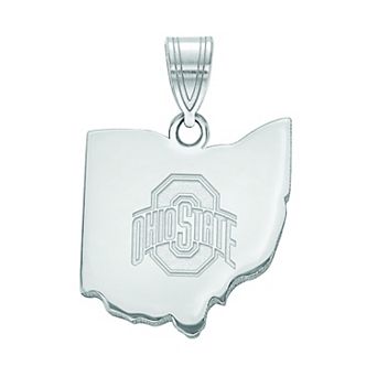 LogoArt Sterling Silver Ohio State University State Pendant
