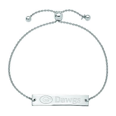 LogoArt Sterling Silver Georgia Small Bar Adjustable Bracelet