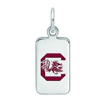 LogoArt Sterling Silver South Carolina Enamel Tag Pendant
