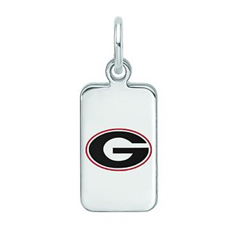 LogoArt Sterling Silver Georgia Enamel Tag Pendant