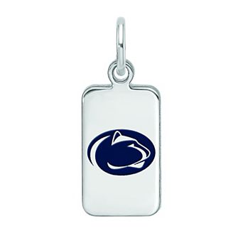LogoArt Sterling Silver Penn State Enamel Tag Pendant