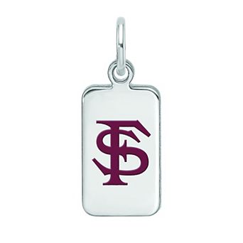 LogoArt Sterling Silver Florida State Enamel Tag Pendant