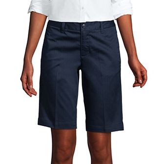 Women's Lands' End Front Blend Chino Shorts