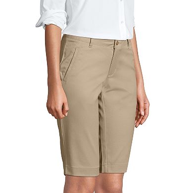 Women's Lands' End Stretch Chino Bermuda Shorts