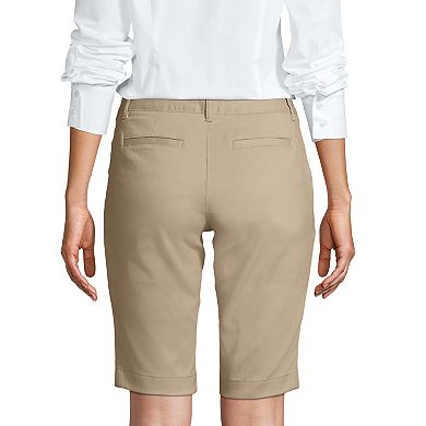 Women's Lands' End Stretch Chino Bermuda Shorts