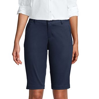 Women's Lands' End Stretch Chino Bermuda Shorts