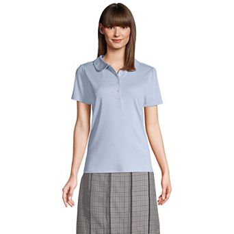 Women's Lands' End Short Sleeve Cotton Performance Polo Shirt