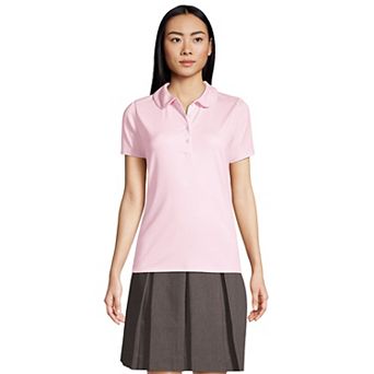 Women's Lands' End Short Sleeve Cotton Performance Polo Shirt