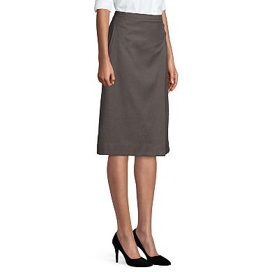 Women's Lands' End Solid Below the Knee A-line Skirt