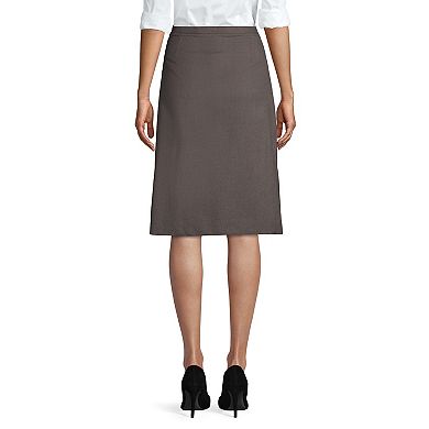 Women's Lands' End Solid Below the Knee A-line Skirt