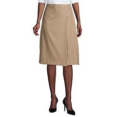 Lands' End School Uniform Women's Plus Size Box Pleat Skirt Top Of