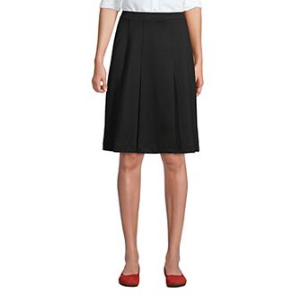 Women's Lands' End Ponte Knee Length Pleated Skirt