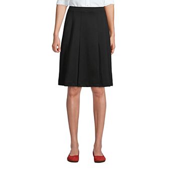 Women's Lands' End Ponte Knee Length Pleated Skirt