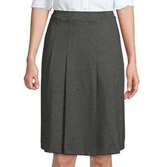 Women's Lands' End Ponte Knee Length Pleated Skirt