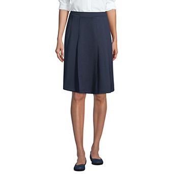 Women's Lands' End Ponte Knee Length Pleated Skirt