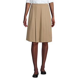 Women's Lands' End Ponte Knee Length Pleated Skirt