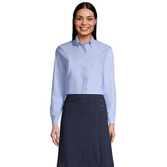Women's Lands' End Long Sleeve Oxford Dress Shirt