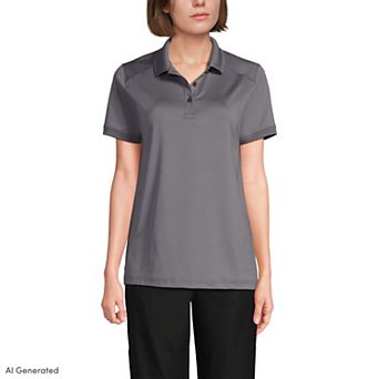 Women's Lands' End Short Sleeve Rapid Dry Polo Shirt