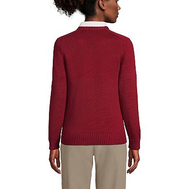 Women's Lands' End Cotton Modal V-Neck Sweater