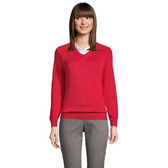 Women's Lands' End Cotton Modal V-Neck Sweater