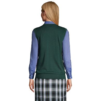 Women's Lands' End Cotton Modal Fine Gauge Sweater Vest