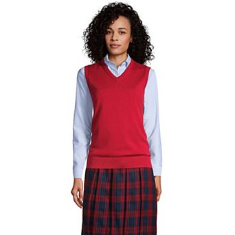 Women's Lands' End Cotton Modal Fine Gauge Sweater Vest