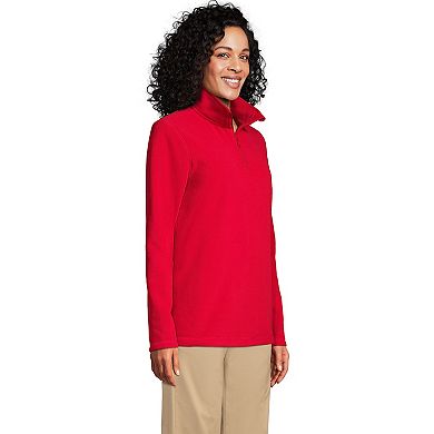 Women's Lands' End Lightweight Fleece Quarter Zip Pullover