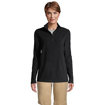 Women's Lands' End Lightweight Fleece Quarter Zip Pullover