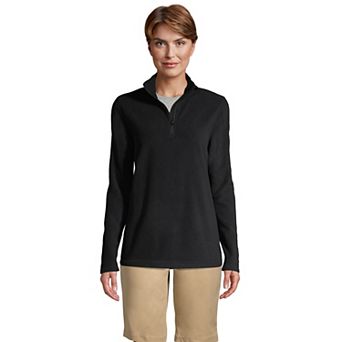 Women's Lands' End Lightweight Fleece Quarter Zip Pullover