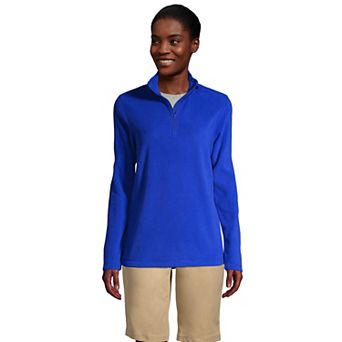Women's Lands' End Lightweight Fleece Quarter Zip Pullover
