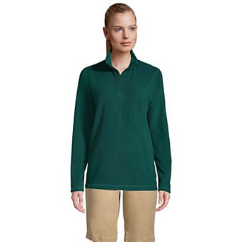 Women's Lands' End Lightweight Fleece Quarter Zip Pullover