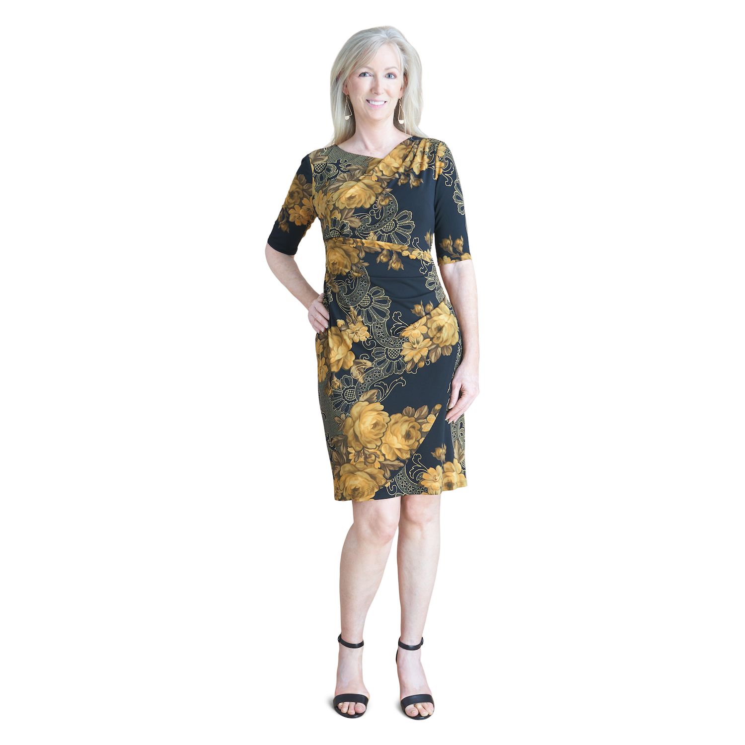 Kohls black hot sale floral dress