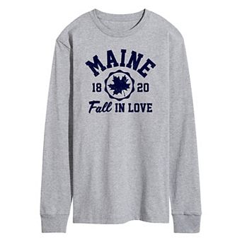 Men's Maine Fall In Love Long Sleeve Graphic Tee