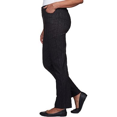 Women's Alfred Dunner Slim Fit Short Length Pinstripe Pants