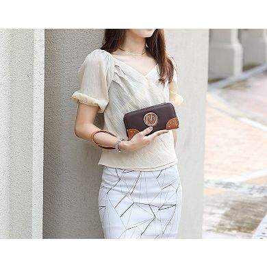 MKF Collection Color Block Bucket Bag 2-in-1 Shoulder & Crossbody with Wallet by Mia K