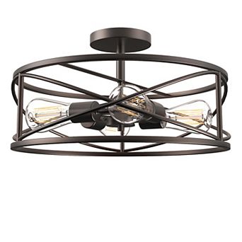 17inch ORB Caged Semi Flush Mount-Heavy Duty