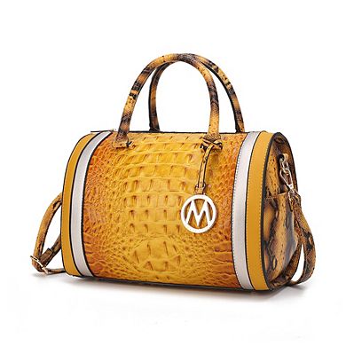 MKF Collection Eleanor Faux Crocodile Embossed Women's Satchel Handbag by Mia K