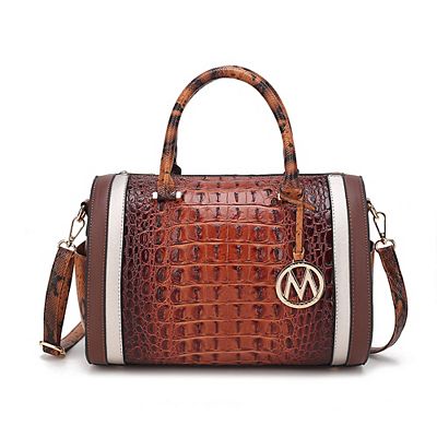 MKF Collection Eleanor Faux Crocodile Embossed Women s Satchel Handbag by Mia K