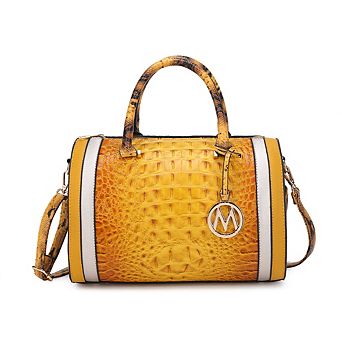 MKF Collection Eleanor Faux Crocodile Embossed Women's Satchel Handbag by Mia K