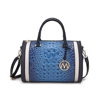 MKF Collection Eleanor Faux Crocodile Embossed Women's Satchel Handbag by Mia K