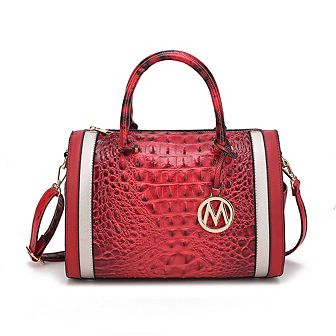 MKF Collection Eleanor Faux Crocodile Embossed Women's Satchel Handbag by Mia K