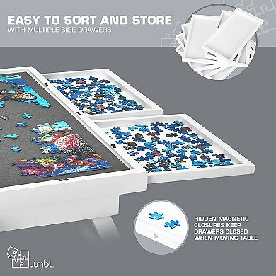 1500 Piece Puzzle Board, 27” x 35” Wooden Jigsaw Puzzle Table Board
