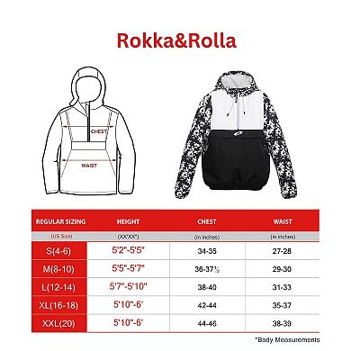 Women's Rokka&Rolla Mesh Lined Pullover Anorak Track Jacket Windbreaker