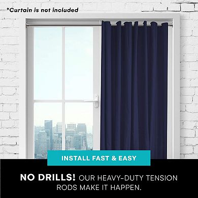 Adjustable Tension Curtain Rod For Bedroom And Kitchen