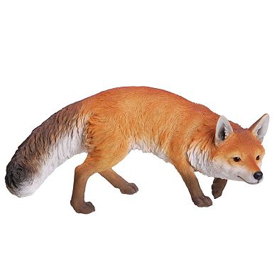 26.50" Orange and White Prowling Fox Outdoor Garden Statue