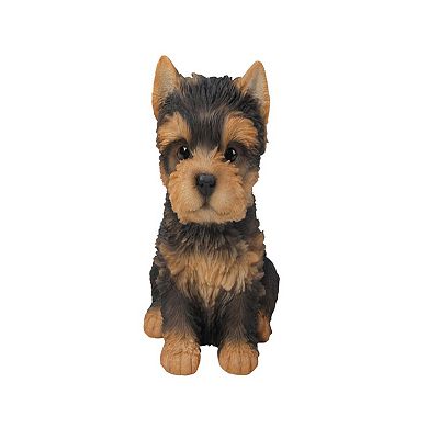 6.5" Black and Brown Yorkshire Terrier Puppy Figurine